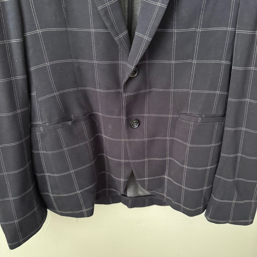 Zara womans blue plaid blazer Size 38 - Picture 3 of 9